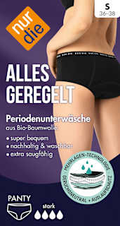 Periodenunterwäsche aus Bio. Baumwolle 36-38 nur die