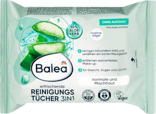 pleťové ubrousky aloe vera 3 v 1 Balea