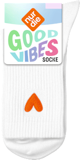 Socken mit Herz-Motiv weiß Gr. 39-42 nur die