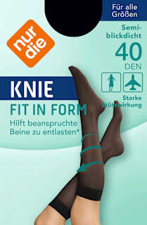 Knie Fit in Form Kniestrümpfe - Schwarz 40 DEN (1 Paar) nur die