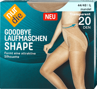 Goodbye Laufmaschen Shape Strumpfhose mandel 20 DEN, Gr. 44-48 nur die