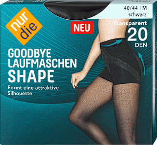 Goodbye Laufmaschen Shape Strumpfhose schwarz 20 DEN, Gr. 40-44 nur die