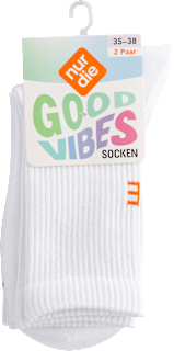 Good Vibes Socken weiß Regenbogen, Gr. 35 - 38 (2 Paar) nur die