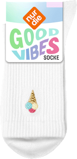 Socken mit Eis-Motiv weiß Gr. 39-42 nur die