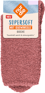Socken supersoft rosa, Gr. 35 - 38 (1 Paar) nur die