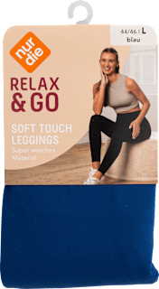 Relax & Go Leggings Soft Touch blau, Gr. 44 - 46 nur die