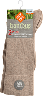 Bambus Komfort Socken Herren beige und grau, Gr. 39 - 42 (2 Paar) nur die