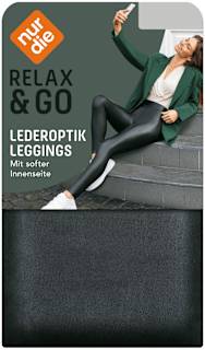 Leggings in Leder-Optik schwarz Gr. 44/46 nur die