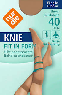 Knie Fit in Form Kniestrümpfe - Mandel 40 DEN (1 Paar) nur die