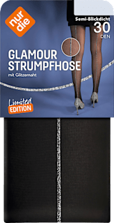 Strumpfhose Glamour mit Glitzer-Naht schwarz Gr. 38/40, 30 DEN, 1 St