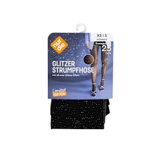 Glitzer Strumpfhose schwarz 25 DEN Transparent, Gr. 38/40 nur die