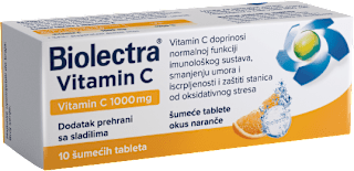 Vitamin C 1000 mg šumeće tablete – naranča Biolectra