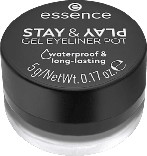 gelové oční linky Stay & Play Waterproof 01 Black essence