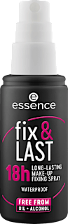 Sminkfixáló spray, Fix & Last Long Lasting Waterproof essence
