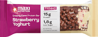 Proteinriegel Creamy Core Strawberry Yoghurt maxiNUTRITION