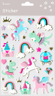 Aufkleber, Einhörner keine Marke
