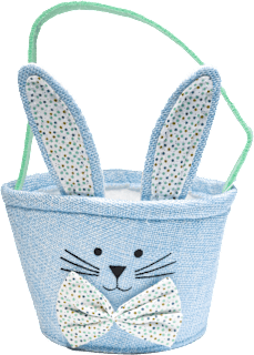 Coș albastru cu mâner și urechi de iepuraș HEITMANN