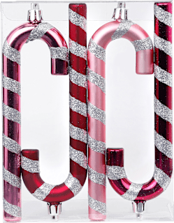 Zuckerstange gestreift, rosa/bordeaux Dekorieren & Einrichten