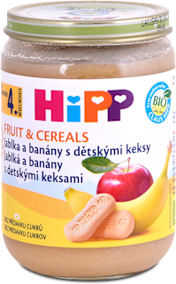 BIO příkrm Jablka a banány s keksy HiPP