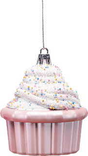 Kugel aus Kunststoff, Cupcake, rosa Dekorieren & Einrichten