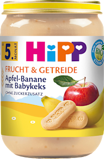 Frucht & Getreide Apfel-Banane mit Babykeks ab dem 5. Monat HiPP
