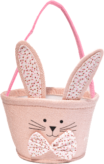Coș roz cu mâner și urechi de iepuraș HEITMANN