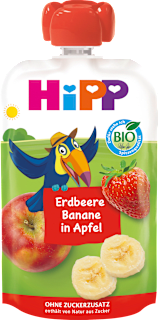 Quetschie Hippis Erdbeere-Banane in Apfel ab 1 Jahr HiPP