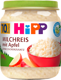 Kleine Mehlspeise Milchreis mit Apfel ab dem 10. Monat HiPP