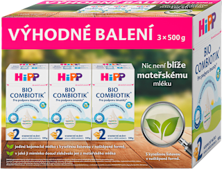 BIO pokračovací mléčná kojenecká výživa 2 Combiotik 6m 3x500g HiPP