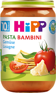 Menü Pasta Bambini Gemüse Lasagne ab dem 10. Monat HiPP