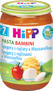 BIO příkrm rajčata, špagety a mozzarella HiPP