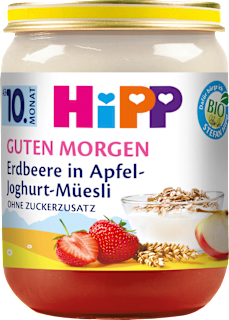 Frucht & Joghurt Guten Morgen Erdbeere in Apfel Müsli ab dem 10. Monat HiPP
