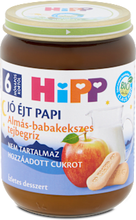 Bio tejbegríz alma- babakeksz  6 hónapos kortól HiPP