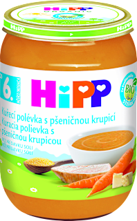 BIO příkrm Kuřecí polévka s pšeničnou krupicí HiPP