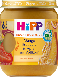 Frucht & Getreide mit Mango, Erdbeere in Apfel mit Vollkorn HiPP