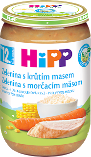 BIO příkrm Zelenina s krůtím masem HiPP