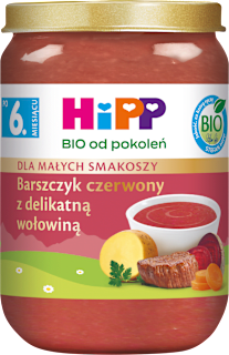 Barszczyk czerwony z delikatną wołowiną BIO HiPP