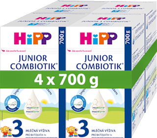 pokračovací mléčná kojenecká výživa 3 Combiotik 12m 4x700g HiPP
