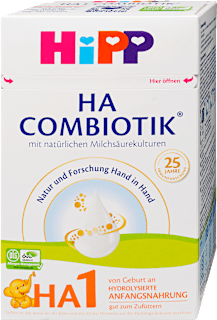 HA1 Combiotik tejalapú anyatej-helyettesítő tápszer újszülött kortól HiPP