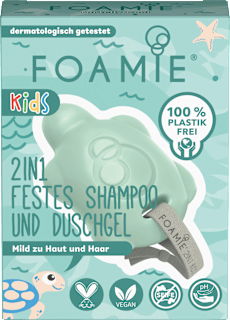 Festes Shampoo & Duschgel 2in1 grün Foamie