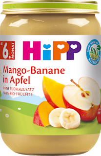 EKO voćna kašica – jabuka s mangom i bananom, 6 + mj. HiPP