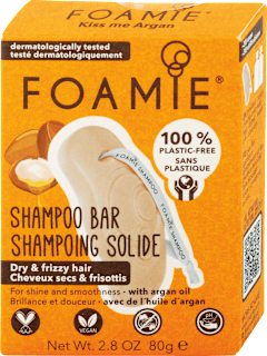 Tuhý šampón na suché a kučeravé vlasy Kiss Me Argan  Foamie