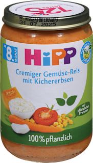 Bio kremni zelenjavni riž s čičerko, od dopolnjenega 8. meseca HiPP