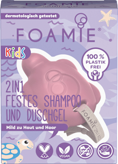 Festes Shampoo & Duschgel 2in1 lila Foamie