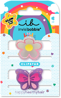 Detské štipce do vlasov - kvet a motýľ invisibobble