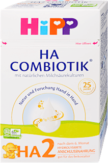 HA2 Combiotik tejalapú anyatej-kiegészítő tápszer 6. hónapos kortól HiPP