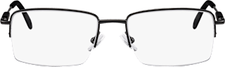 Fertig-Lesebrille Halbrand schwarz +2,00 VISIOMAX