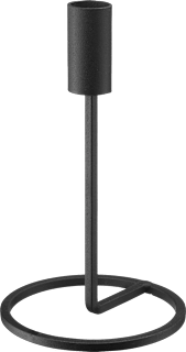 Kerzenhalter aus Metall, schwarz (H20cm) BOLTZE