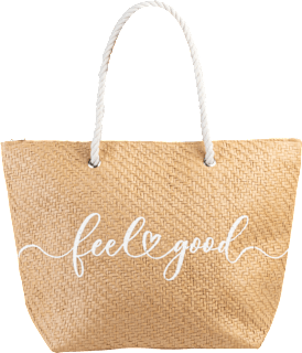 Strandtasche Strohoptik "feel good" Fabrizio