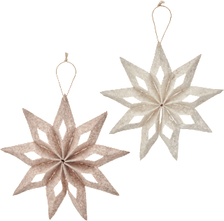 Filzstern mit Klettverschluss, faltbar, beige BOLTZE